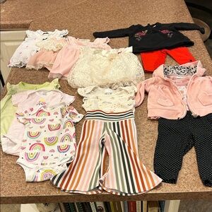 14pc 6-9 month baby girl clothing bundle